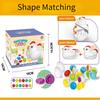 Color Matching Game Shape Sorter with 6 Toy Eggs, Fine Motor Skills Sensory Toys, Montessori Educational Toys Easter Gifts for 3 4 5 6 Girls Boys Baby