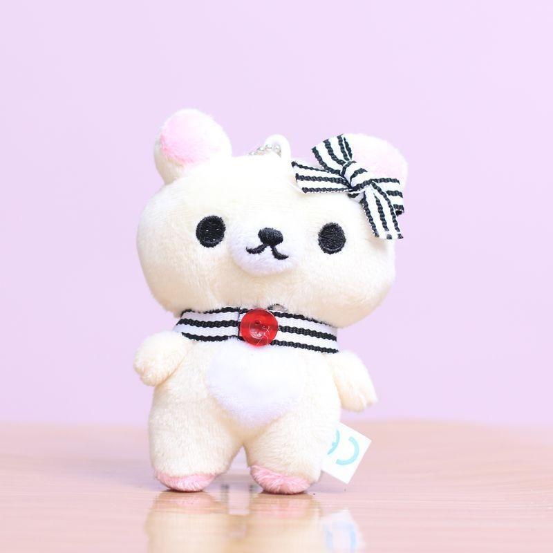 Toy Plush Bear Keychain Keyring Toy Pp Cotton Stuffed Doll Bag Pendant Gift