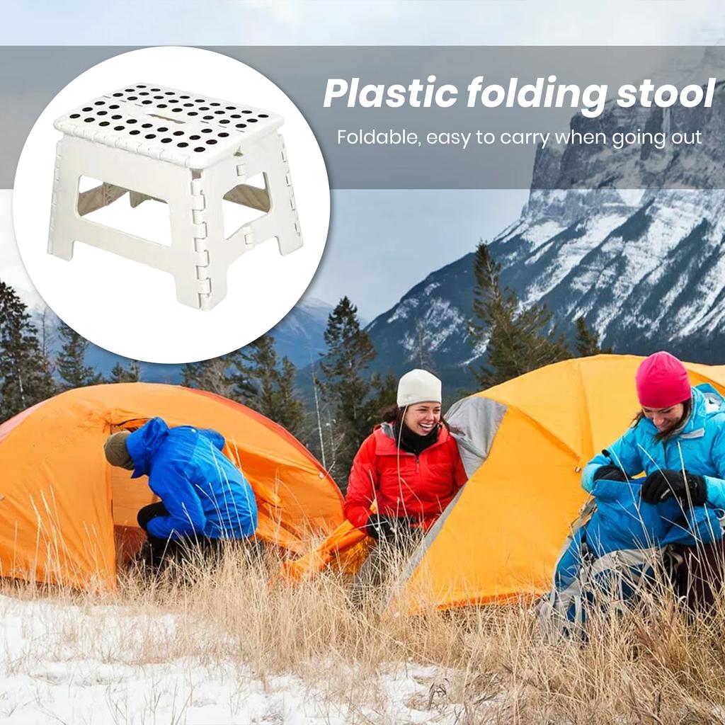 Folding Step Stool High Stability Good Load-bearing Heavy-Duty Beach Picnic Chair Travel Use Collapsible Stool Camping Supplies