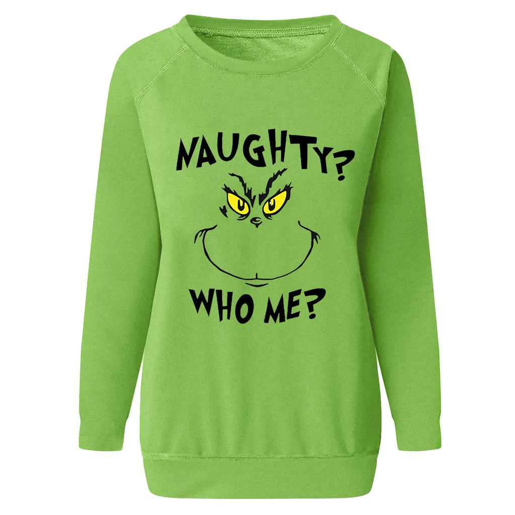 Украл Рождественский забавный пуловер с зеленым принтом и длинными рукавами реглан, топы, толстовка, подарок для женщин