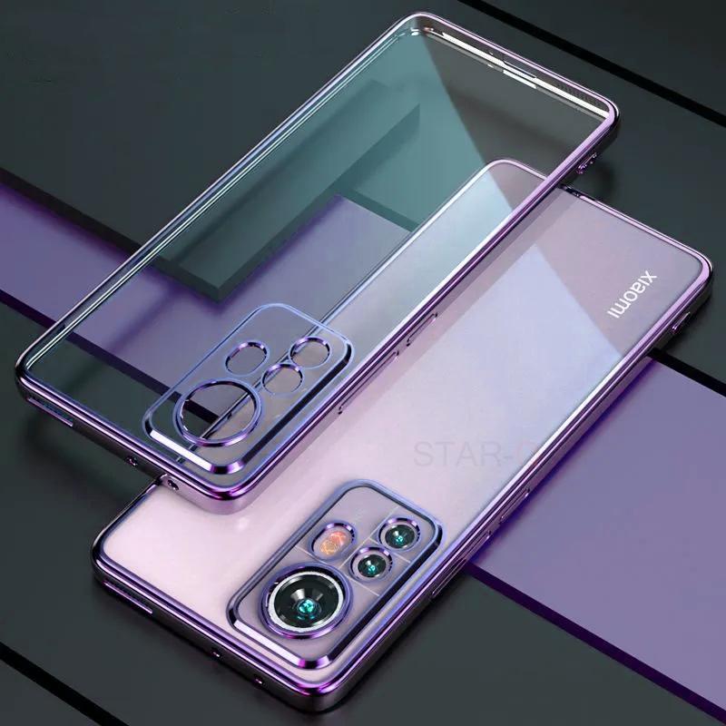 Luxury Transparent Plating Case For Xiaomi Mi 12t Pro 13 Xiaomi12 12 T 12tpro 5g 12x Original Clear Silicone Back Cover On Mi12