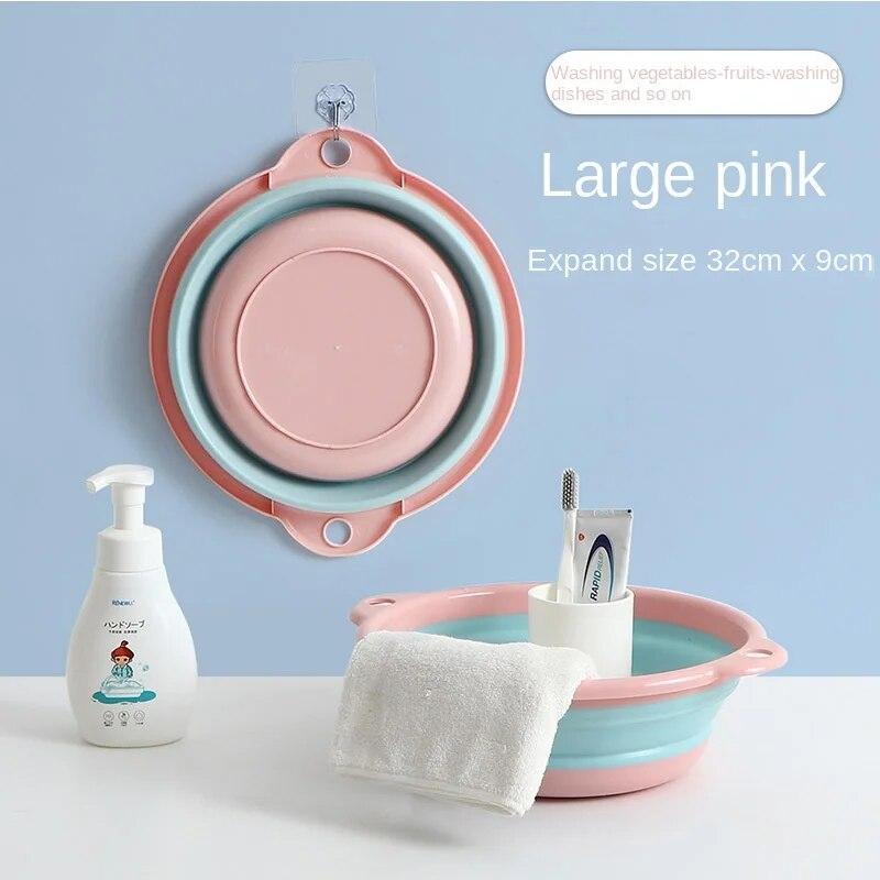 Портативное складное ведро для мытья лица, стирки и путешествий, компактный и прочный резервуар для воды