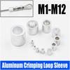 10-50Pcs M1 To M12 Cable Clip Round Single Hole Wire Ferrules Durable Crimp Sleeve  Steel Wire Rope