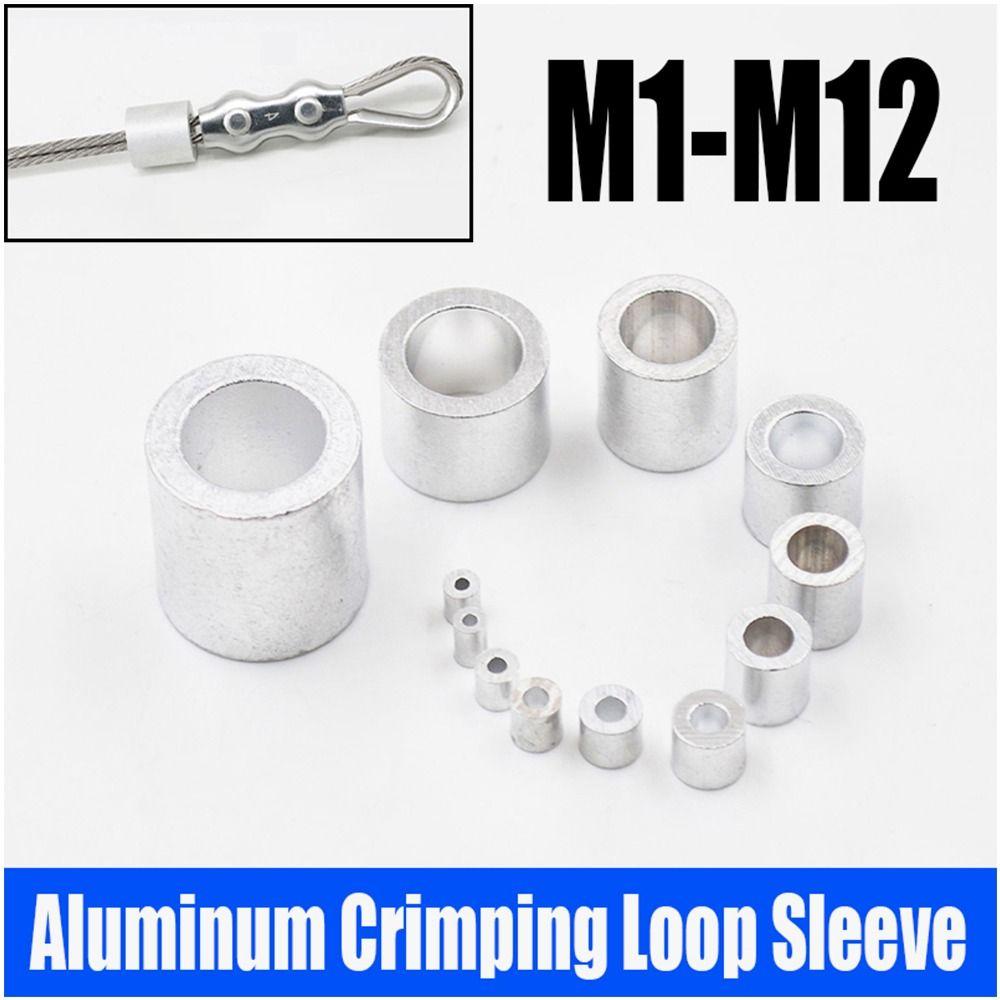 10-50Pcs M1 To M12 Cable Clip Round Single Hole Wire Ferrules Durable Crimp Sleeve Steel Wire Rope
