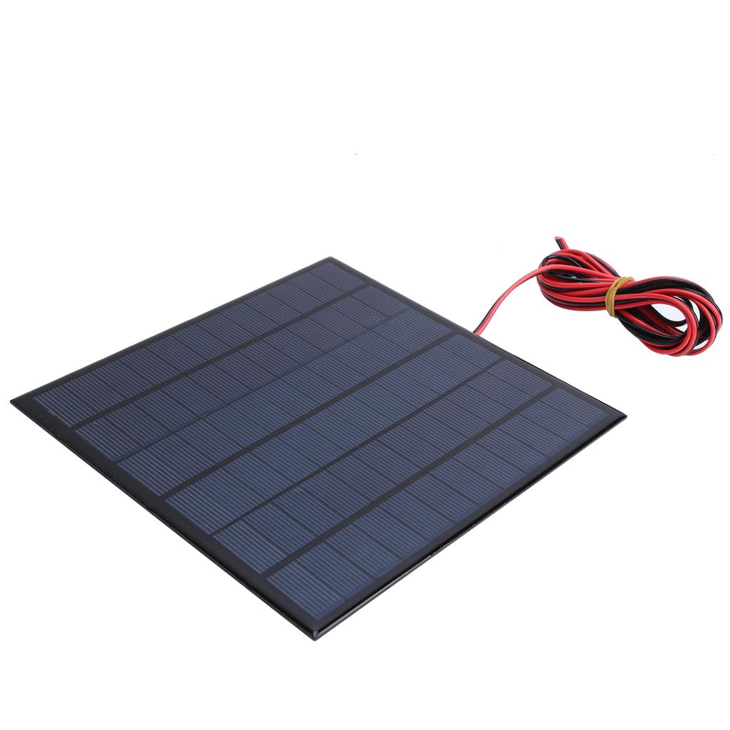 Solar Power Epoxy Module Board Polysilicon DC18V 4.5W Tool Supplies with 2meter Red Black Wire