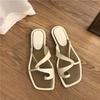 Fashion Romanesque Style Slippers for Women's 2024 Summer New Korean Version One Foot Casual Beach Vacation Sandals