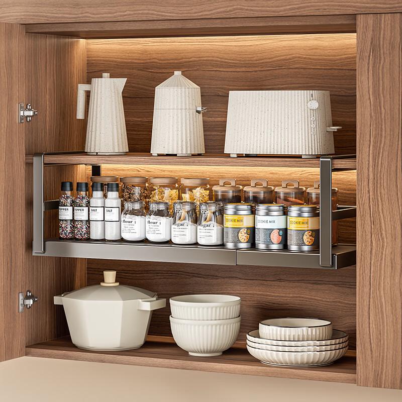 OIMG Retractable Wall-Mounted Kitchen Shelf