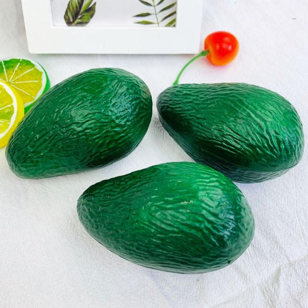 Plastic Fake Fruit Artificial Avocado Photography Props Table Decoration Party Ornaments