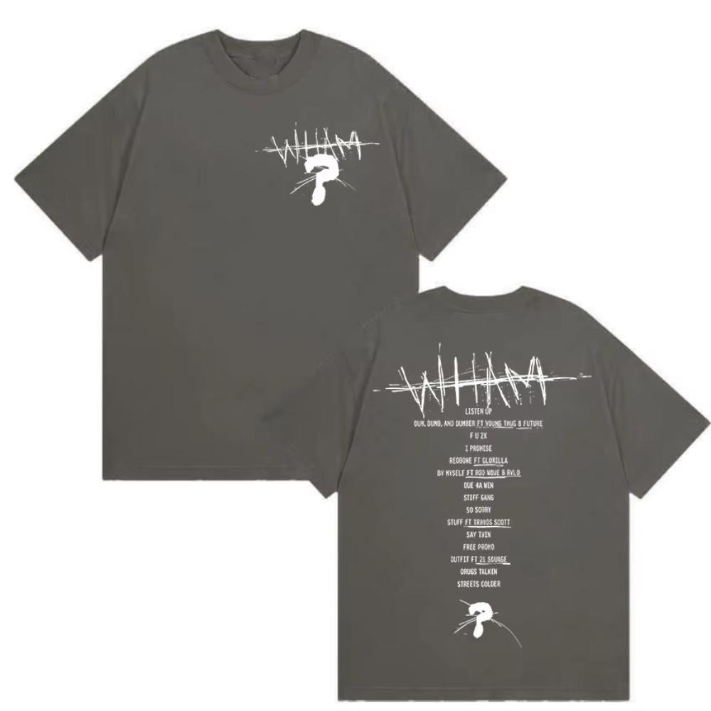 Футболка с принтом Rapper Lil Baby Wham World Tour 2025 для мужчин и женщин, высококачественная, модная, хлопковая, футболки в стиле ретро хип-хоп, оверсайз