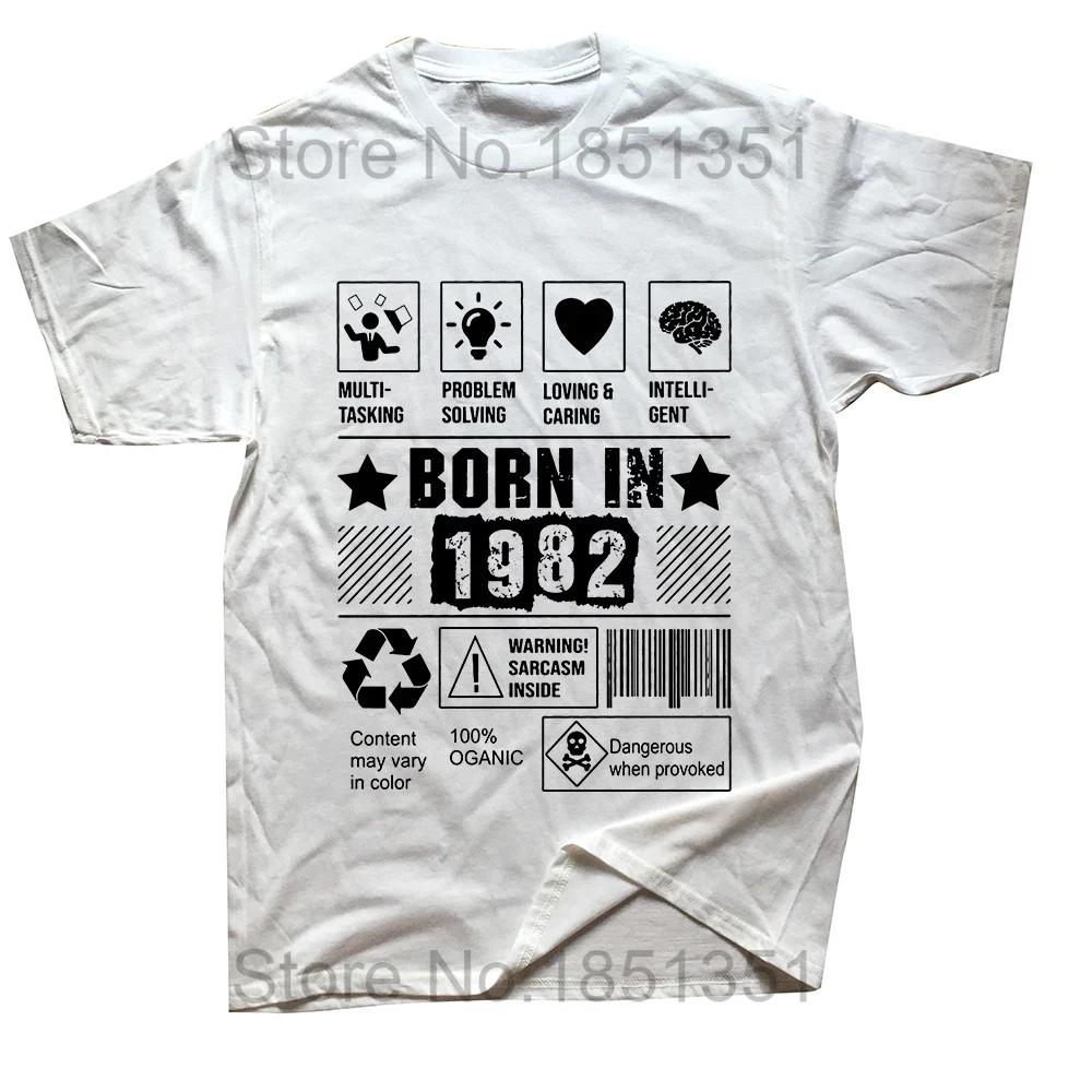 Vintage Retro 1982 Birthday Made in 1982 Birthday Party Men T Shirts Limited Edition Loose Graphic Tee Cotton Classic Tshirts