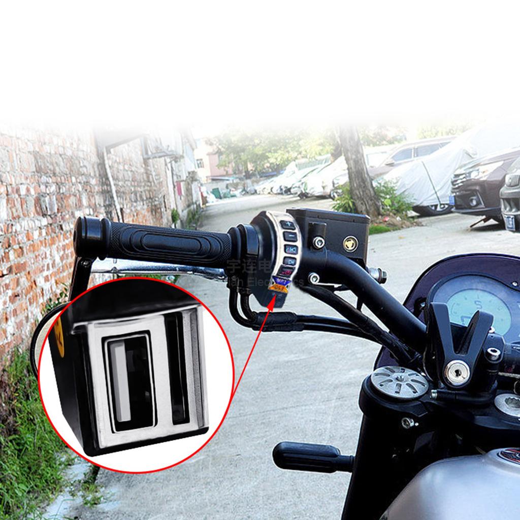 Водонепроницаемые Bluetooth-совместимые стереодинамики для мотоцикла, крепление на руль, MP3-плеер, аудиоусилитель, скутер, велосипед