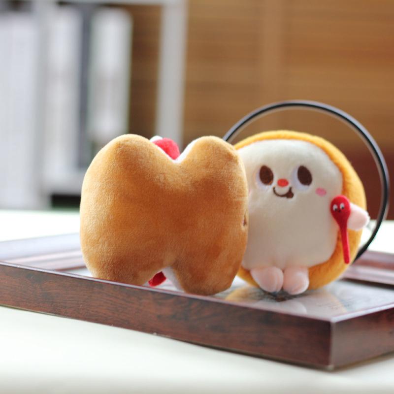 Creative Cute Cartoon Food Styling Plush Pendant Keychain Bag Charms Decoration