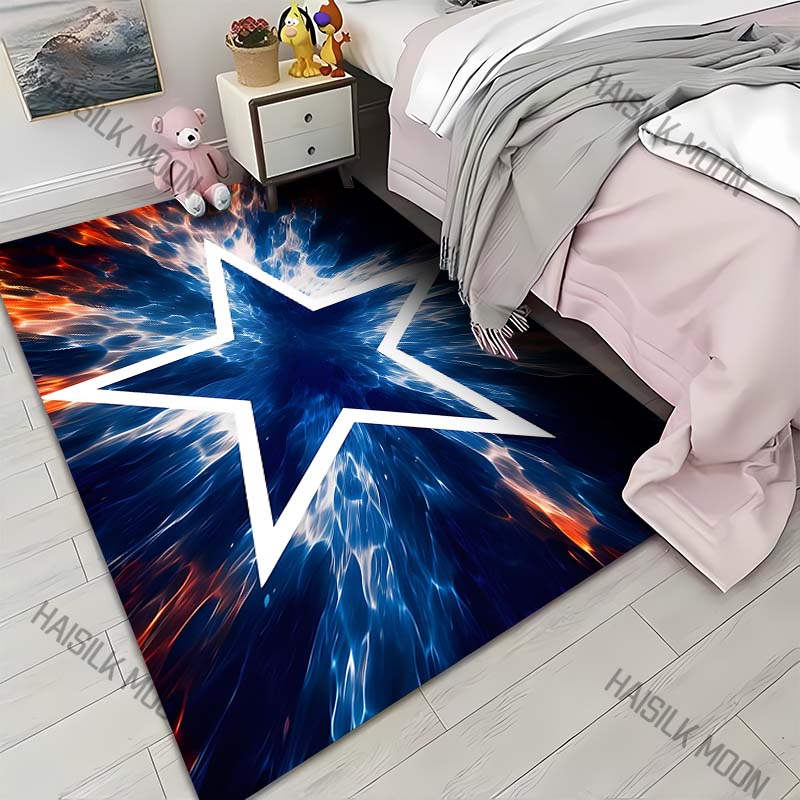 1PC Creative Five-pointed Star Pattern Carpet for Living Room Bedroom Bedside Floor Mat Sofa Table Area Rugs Home Decor