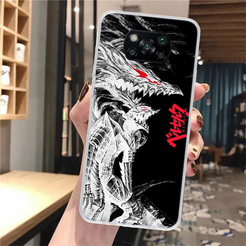 Black White G-Guts B-Berserks Soft Phone Case For Xiaomi Poco X3 X5 X6 X7 Pro X4 NFC F7 Ultra F6 F5 M6 M5S M4 M3 F4 Gt F3 Fundas