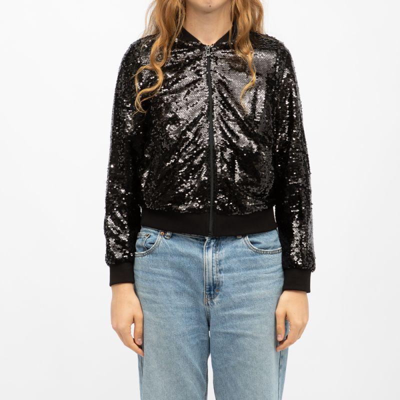 Sequin Bomber Jacket Amanda Black Woman DEELUXE 74