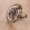Retro for Women Men Watch 3 Rings Clock Fashion Jewelry Party Jewelry Fingering Copper Rings