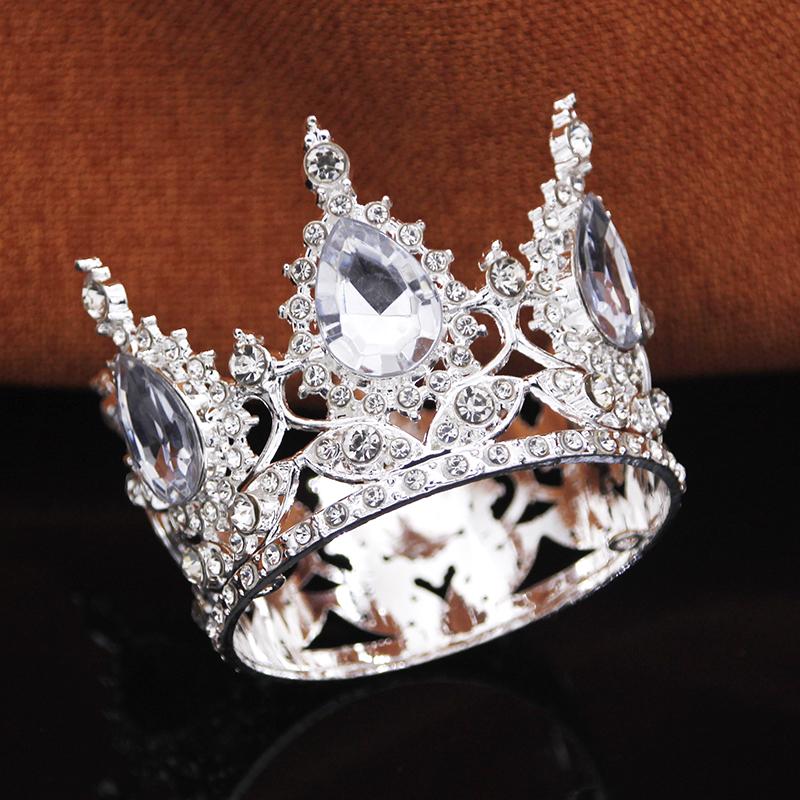 Princess Small Tiaras for Bridal Wedding Flower Decoration Cake Crown Topper Girls Birthday Gift Diadem Jewelry Accessories