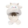 Thickened Ear Protection Hat Warm Lei Feng Cap Kawaii Little Sheep Plush Hat  Streetwear