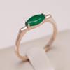 Женские минималистичные кольца на палец с геометрическим зеленым цирконом, модные золотые вечерние повседневные украшения