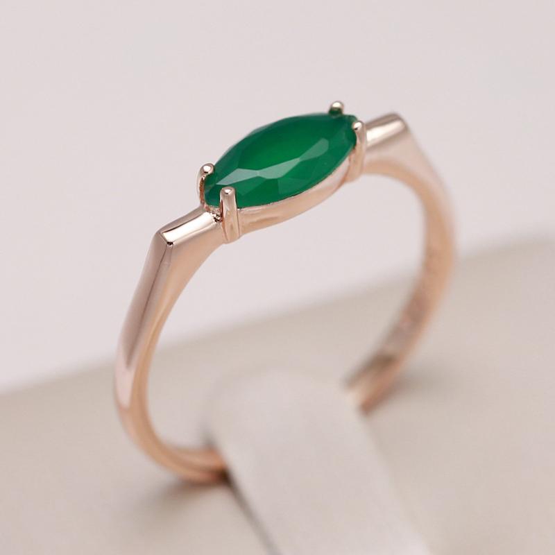 Женские минималистичные кольца на палец с геометрическим зеленым цирконом, модные золотые вечерние повседневные украшения