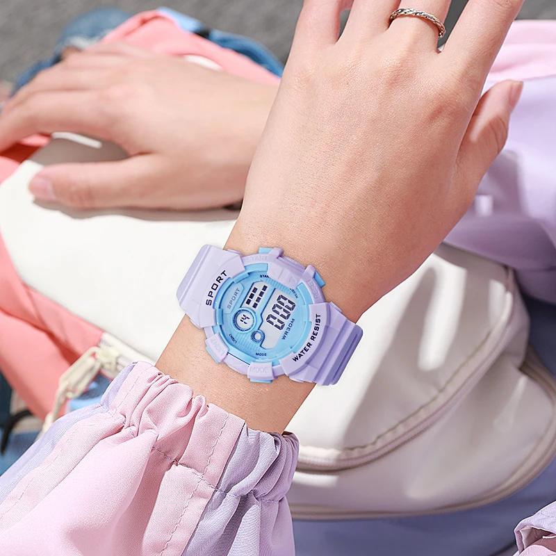 Kids Watch Multifunctional Luminous Alarm-clock LED Digital Watches Outdoor Sports Watch Electronic Clock for Children Teen Gift