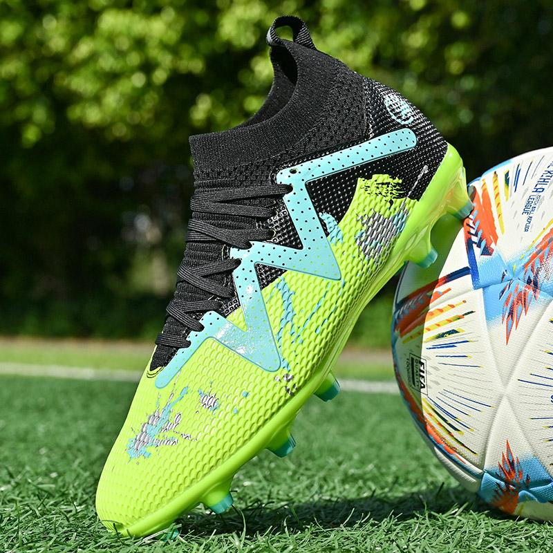 Футбольные бутсы унисекс, высокие эластичные гвозди для мужчин и женщин, эластичные носки для подростков, тренировочная обувь, футбольные бутсы с искусственной травой