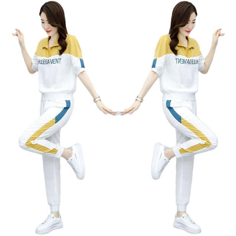 Summer 2025 Women's Trendy Sporty Two-Piece Jogger Set: Age-Reducing & Stylish Casual Wear