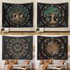 Mandala Tapestry Bohemian Background Cloth Ins Life Tree Flower Hippie Wind Sun Moon Hanging Cloth
