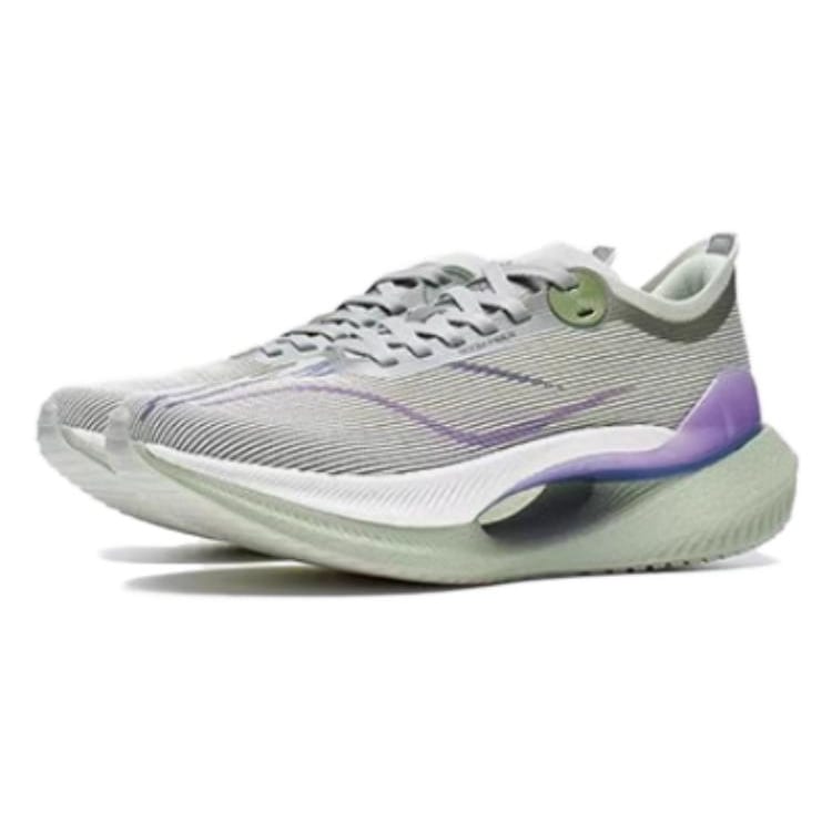 Li Ning Shadow 2 Essential Износостойкие Дышащие Низкие Беговые Кроссовки Женские Зелено-Серые ARRT006-13
