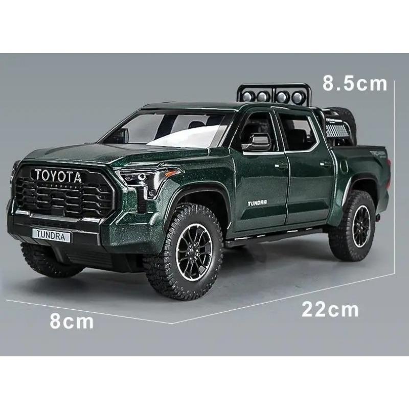 1/24 TOYOTA Tundra TRD Пикап Внедорожный литой сплав Миниатюрная игрушечная модель автомобиля с инерционным механизмом, звуком и светом, коллекция подарков для мальчика
