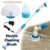 Электрическая чистящая щетка 3 чистящие насадки Беспроводная многофункциональная водонепроницаемая Автоматическая вращающаяся щетка Плитка Зазор в стене Кухонная щетка Домашняя чистка
