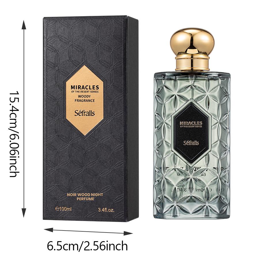 Séfralls NOIR WOOD NIGHT PERFOME WOODY FRAGRANCE 100 мл/3,4 жидких унций Освежающий, элитный парфюм, древесный аромат, стойкий аромат,