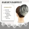 Comb Style Drawstring Inner Button Ponytail Short Style Inner Button Ponytail Synthetic Micro Curled Ponytail Wig Suitable for Daily Gatherings