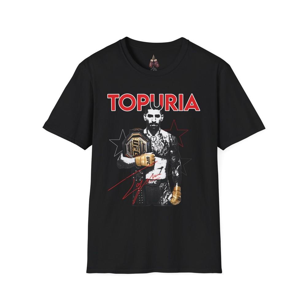 Винтажная футболка унисекс Ilia Topuria UFC Softstyle Повседневная одежда бойца UFC Футболка унисекс