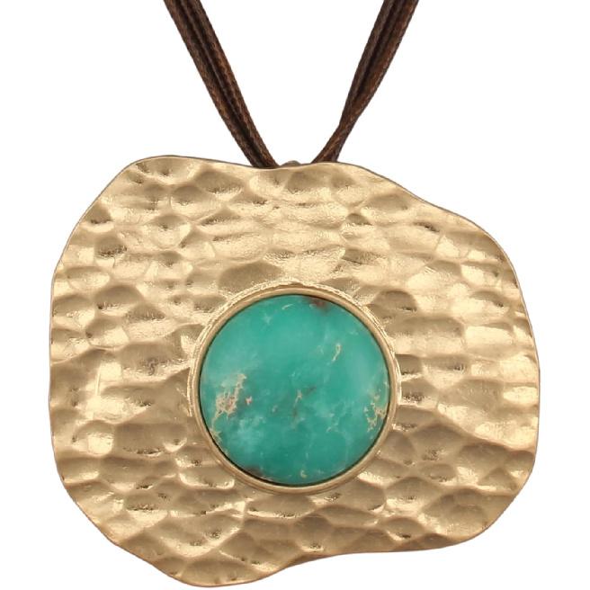 Leather Necklace for Women Boho Choker Necklace Long Cord Leather Pendant Bohemian Neckalce Vintage Alloy Pendant Leather Rope Necklace Wooden