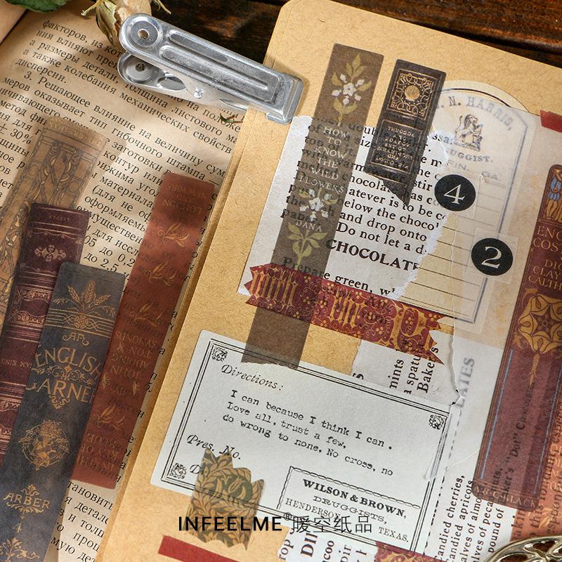 Infeel.Me Ретро Длинные Стихотворения Выдержки Набор Важных Стикер-Пакетов – Художественный Журнал DIY Набор, 40 Штук, 6 Стилей
