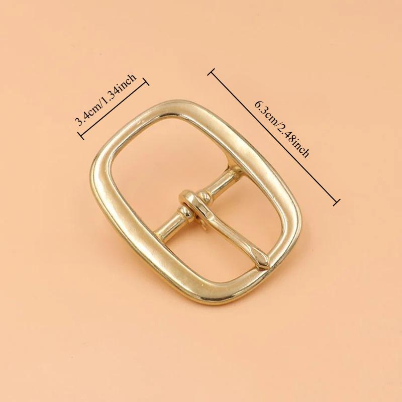 Brass Tri Glide Belt Buckle Middle Center Bar Buckle Single Pin Oval for Leather Craft Bag Strap Horse Bridle Halter Harness