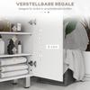 Bathroom Cabinet, Bathroom Chest of Drawers, 2 Drawers, Adjustable Shelf, Wood, White