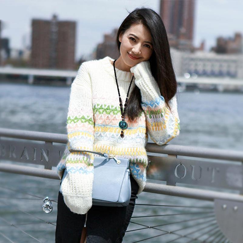 Винтажное ожерелье с подвеской в виде слона и бусинами из семян бодхи для женщин