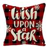 Festive Christmas Cushion Cover Featuring Adorable Reindeer And Snowflakes Design