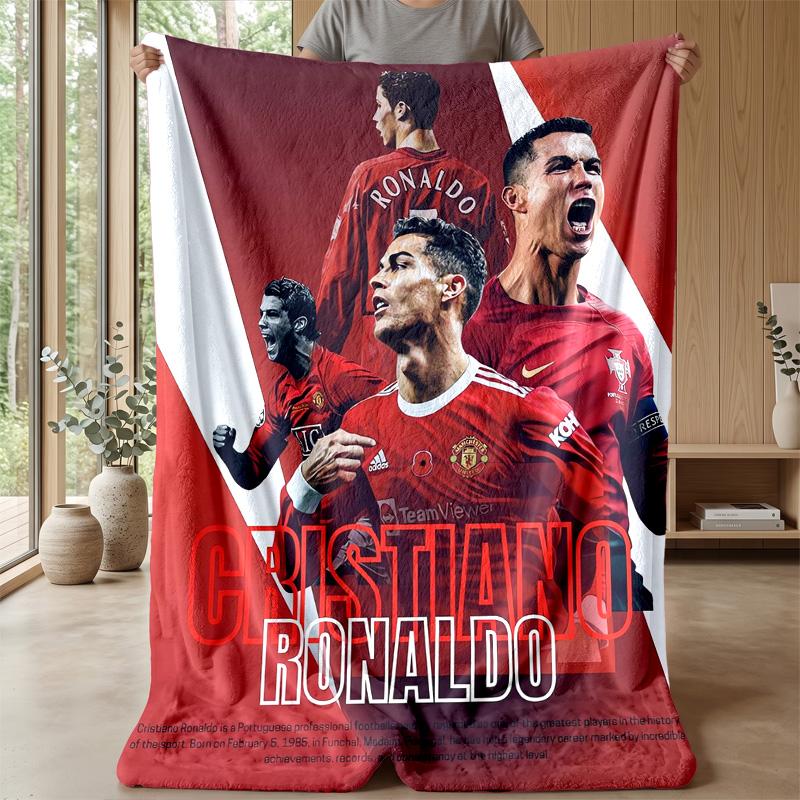 Cristiano Ronaldo Theme blanket Soft Flannel Blanket Plush Throw Blanket Cozy Sofa Bed Blanket for Home Decor