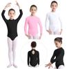 Child Long Sleeve Mock Neck Professional Ballet Dance Leotard Girls Gymnastics Bodysuit Unitard