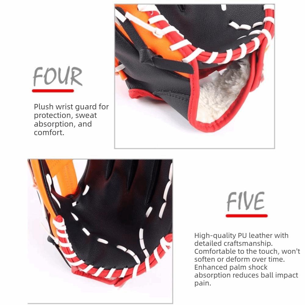 Anti-Slip Baseball Glove 10.5/11.5/12.5in Batting Gloves Softball Gloves Training Practice