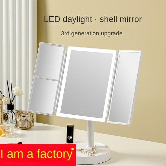 72 Зеркало для макияжа со светодиодной подсветкой и косметическим зеркалом для спальни Яркое увеличительное зеркало со светодиодной подсветкой Косметический туалетный столик