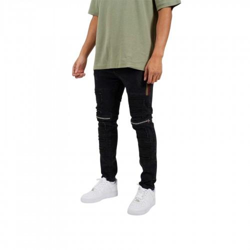 Brave Soul Mens Biker Stitched Skinny Jeans