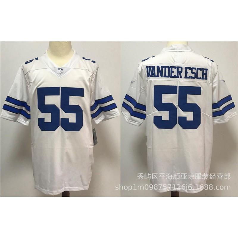 Mens NFL Dallas Cowboys Embroidered Jersey Rugby Style Football Uniform Top Fans Casual Wear