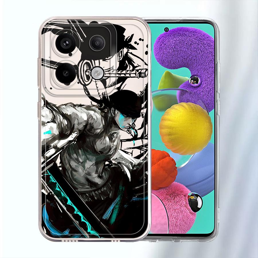 Крутой чехол-накладка из мягкого силикона One Piece для Xiaomi Redmi Note 14 Pro Plus 12 9 10 14C 11 11S 12S 13C 10S A4 Note 13