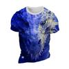Men‘s T-Shirts 3D Dragon Print Short Sleeve Casual O Neck Pullover Street Outdoor Tops Tee Outdoor Sportshirt Oversized Clothing