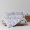 Синий клетчатый комплект постельного белья Muji из 4 предметов