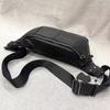 Мужская поясная сумка Source Leather Fanny Pack, черная, первый слой, поясная сумка из коровьей кожи, A5, большая емкость